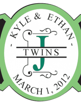 Baby Twins Cigar Band Template 05