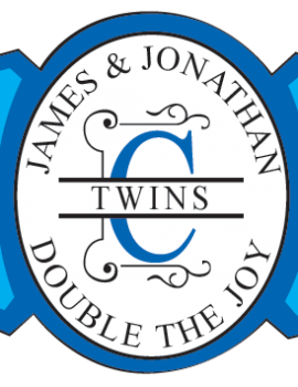 Baby Twins Cigar Band Template 07